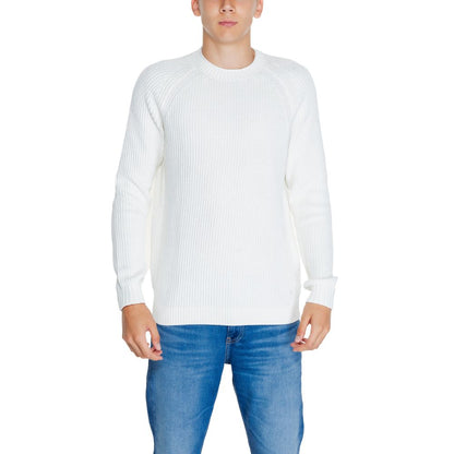 Calvin Klein Jeans – Weißer Pullover aus Bio-Baumwolle