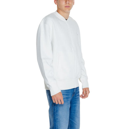 Calvin Klein Jeans – Weißes Sweatshirt aus recycelter Baumwolle