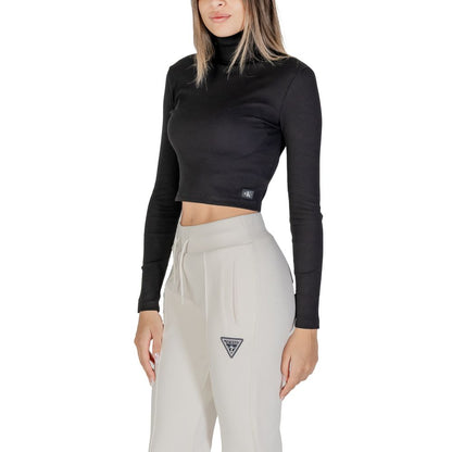 Calvin Klein Jeans – Schwarzes Langarmshirt aus Baumwolle