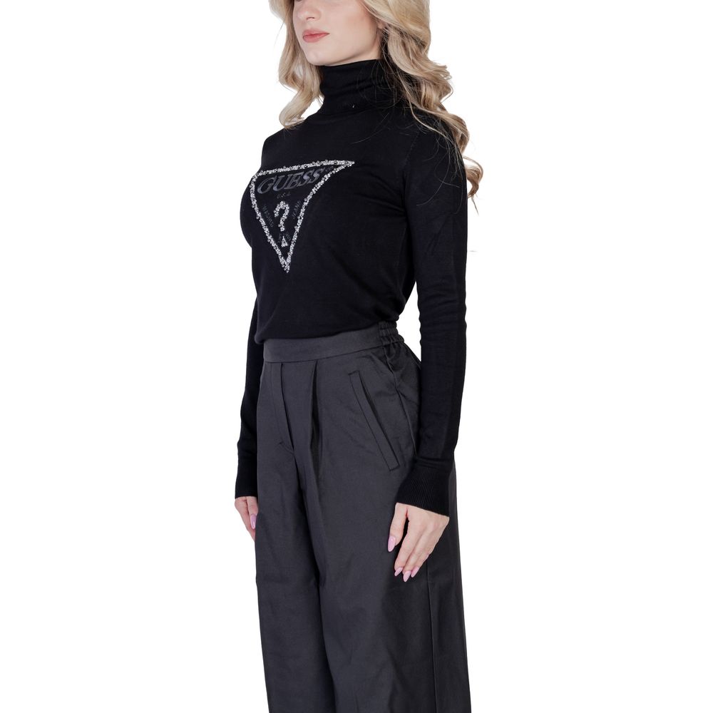 Guess Black Viscose Turtleneck