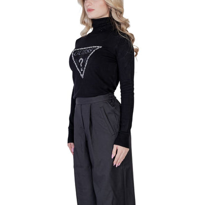 Guess Black Viscose Turtleneck