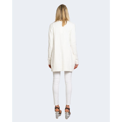 Vila Clothes – Weiße Viskose-Strickjacke