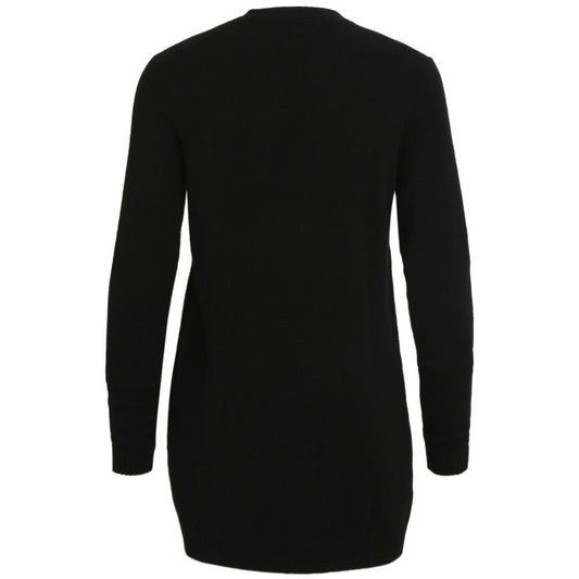 Vila Clothes – Schwarze Viskose-Strickjacke