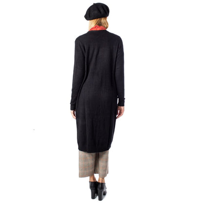 Vila Clothes – Schwarze Viskose-Strickjacke