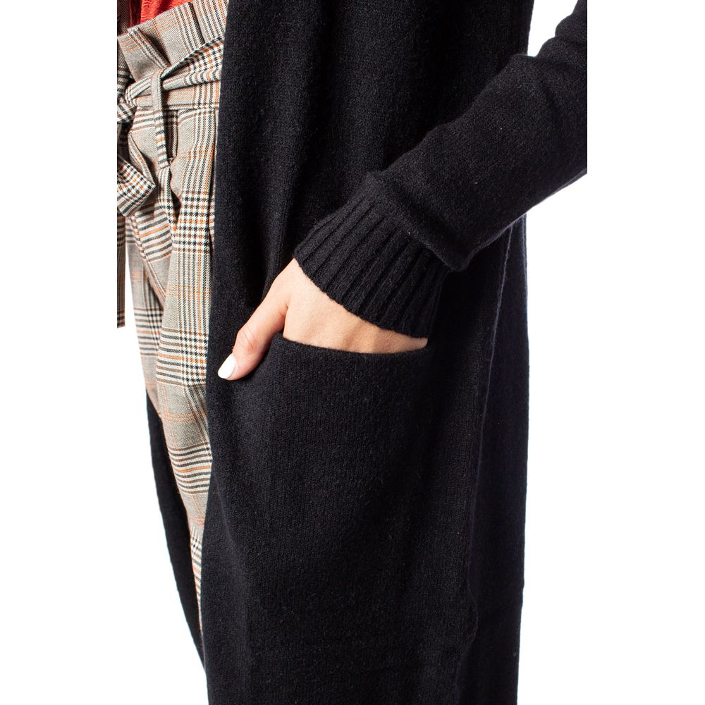 Vila Clothes – Schwarze Viskose-Strickjacke