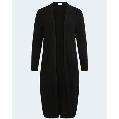 Vila Clothes – Schwarze Viskose-Strickjacke