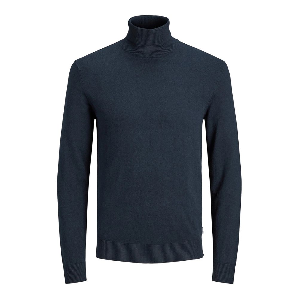 Jack Jones – Blauer Rollkragenpullover aus Baumwolle