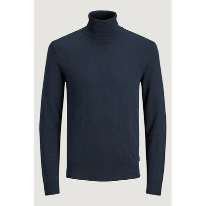 Jack Jones – Blauer Rollkragenpullover aus Baumwolle