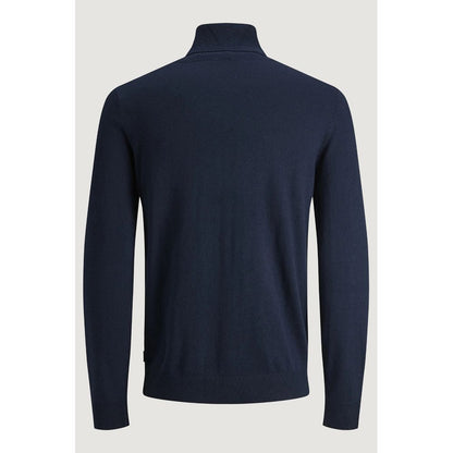 Jack Jones – Blauer Rollkragenpullover aus Baumwolle