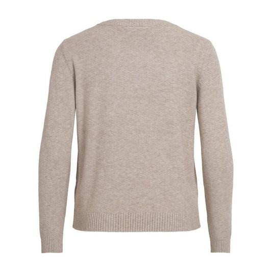 Vila Clothes Beige Viscose Sweatshirt