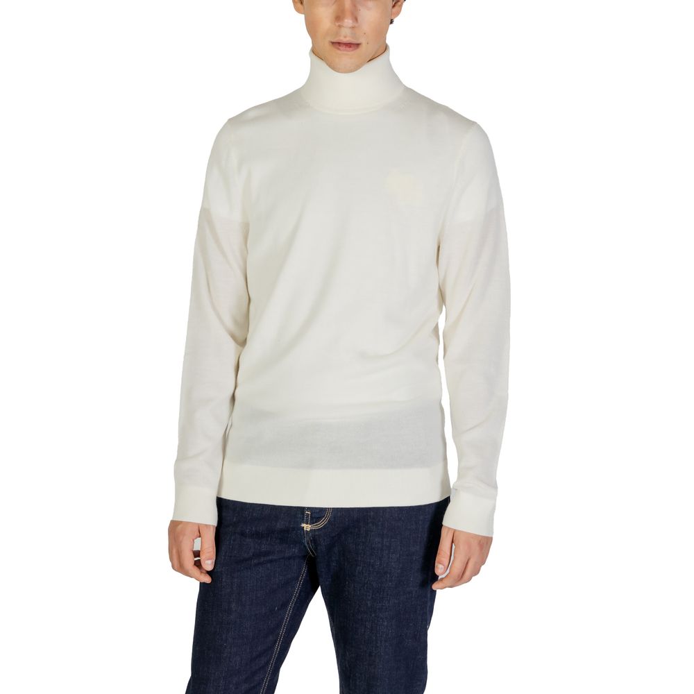 Calvin Klein Jeans Rollkragenpullover aus Wolle, Creme