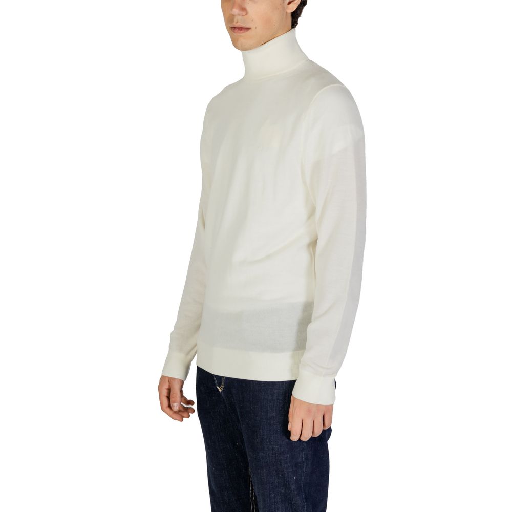 Calvin Klein Jeans Rollkragenpullover aus Wolle, Creme