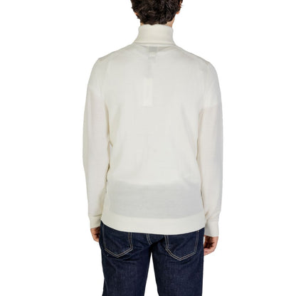 Calvin Klein Jeans Rollkragenpullover aus Wolle, Creme