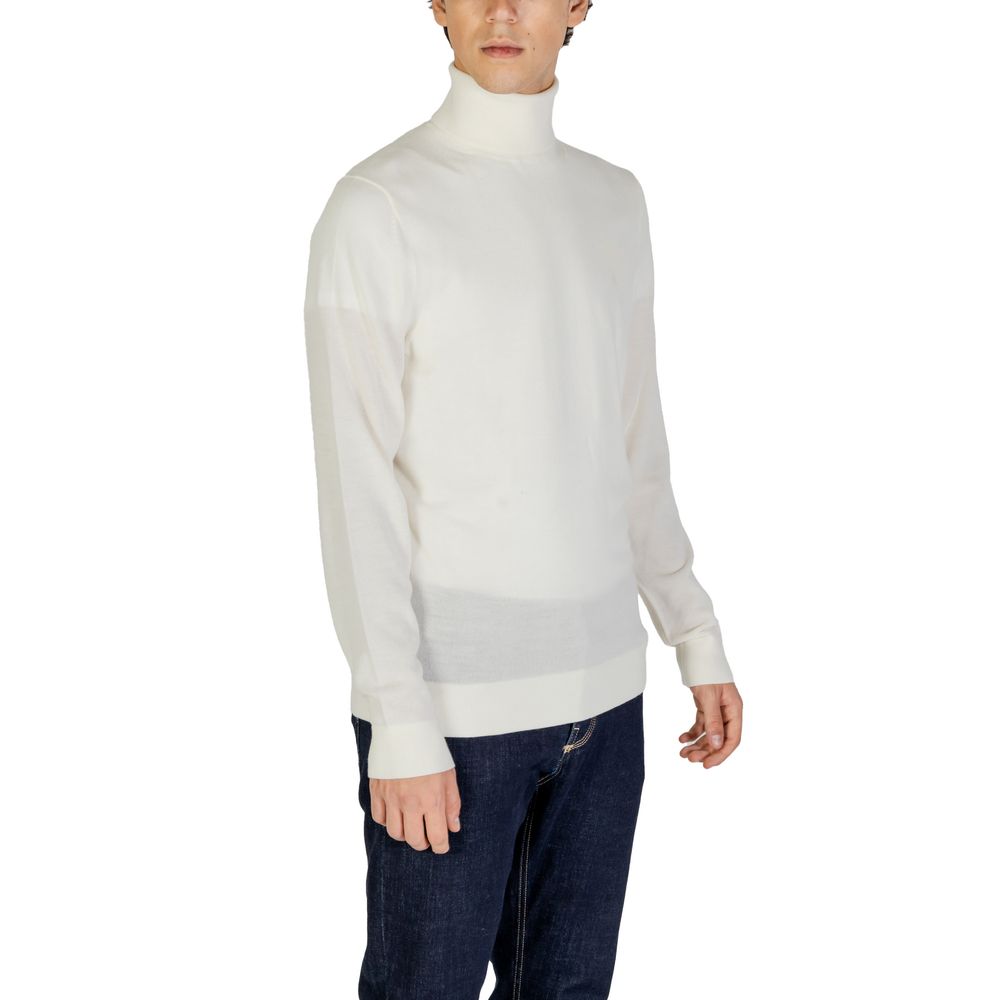 Calvin Klein Jeans Rollkragenpullover aus Wolle, Creme