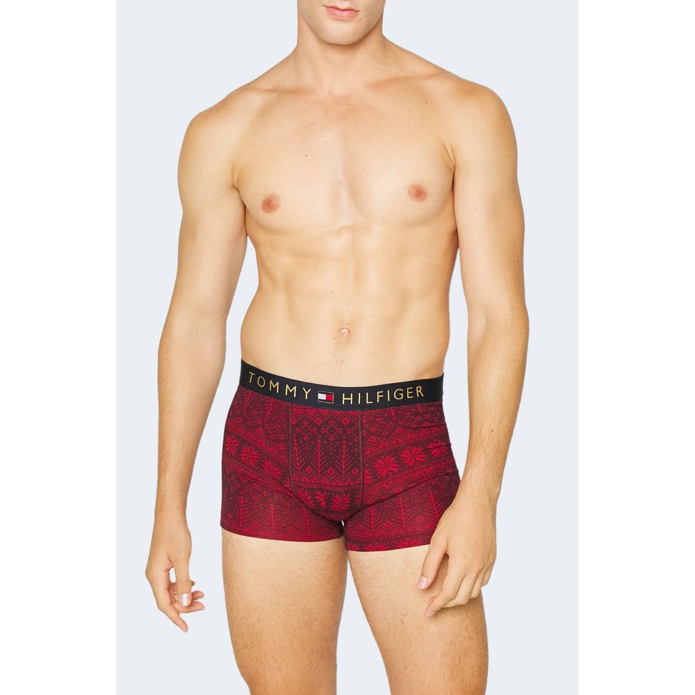 Tommy Hilfiger – Bordeauxfarbene Baumwoll-Boxershorts