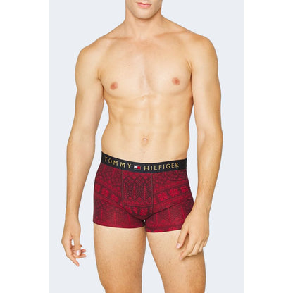 Tommy Hilfiger – Bordeauxfarbene Baumwoll-Boxershorts