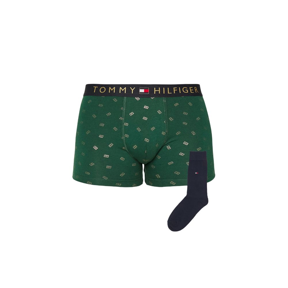 Tommy Hilfiger – Grüne Baumwollboxershorts