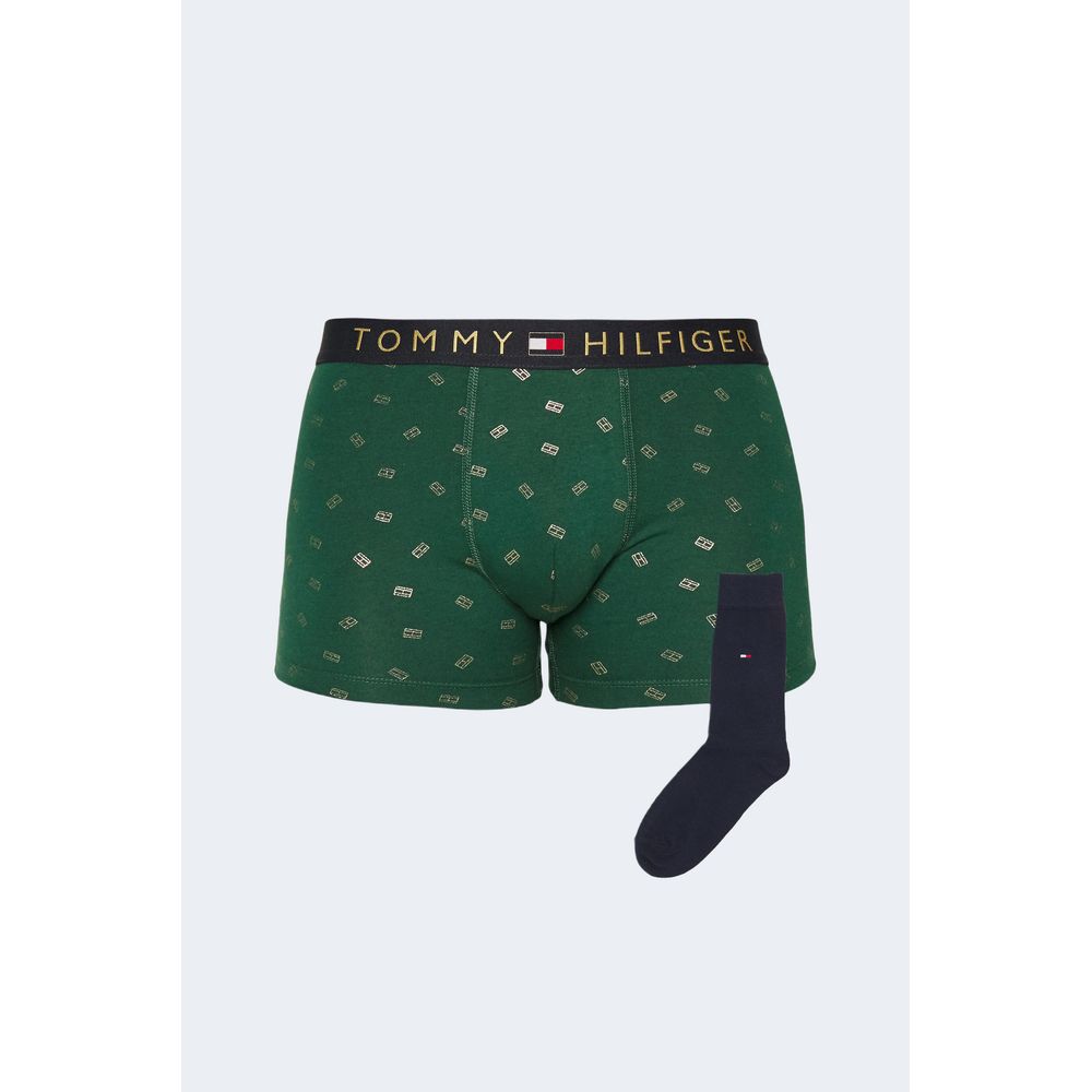 Tommy Hilfiger – Grüne Baumwollboxershorts