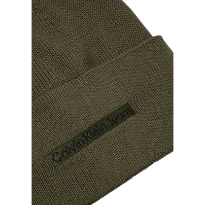 Calvin Klein Jeans – Grüne Baseballkappe aus Baumwolle