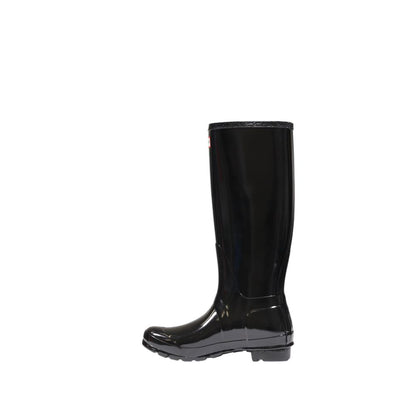 Hunter Black Knöchelhohe Stiefel aus recyceltem Polyester