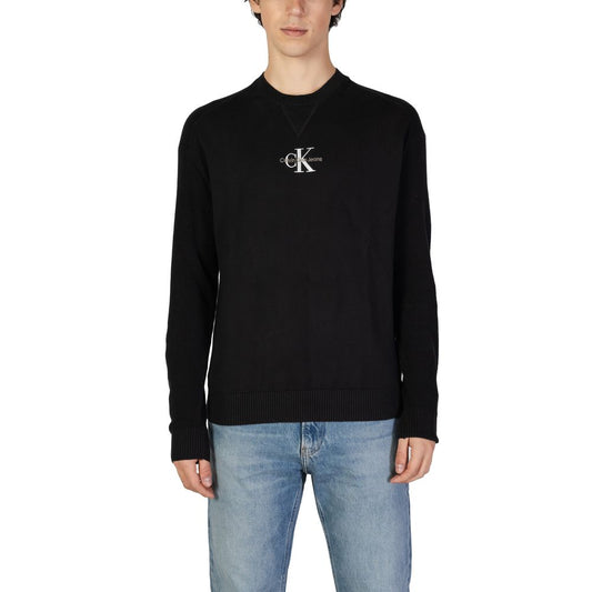 Calvin Klein Jeans – Schwarzer Baumwollpullover