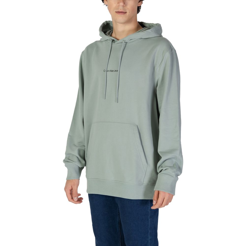 Calvin Klein Jeans – Grüner Kapuzenpullover aus Baumwolle