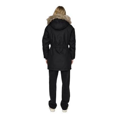 Only Black Polyester Parka