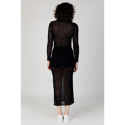 Calvin Klein Jeans – Schwarze Marabou-Lang