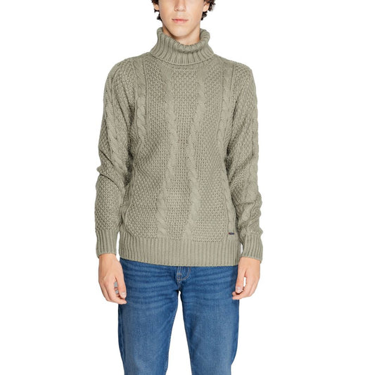 Gianni Lupo Green Polyester Turtleneck
