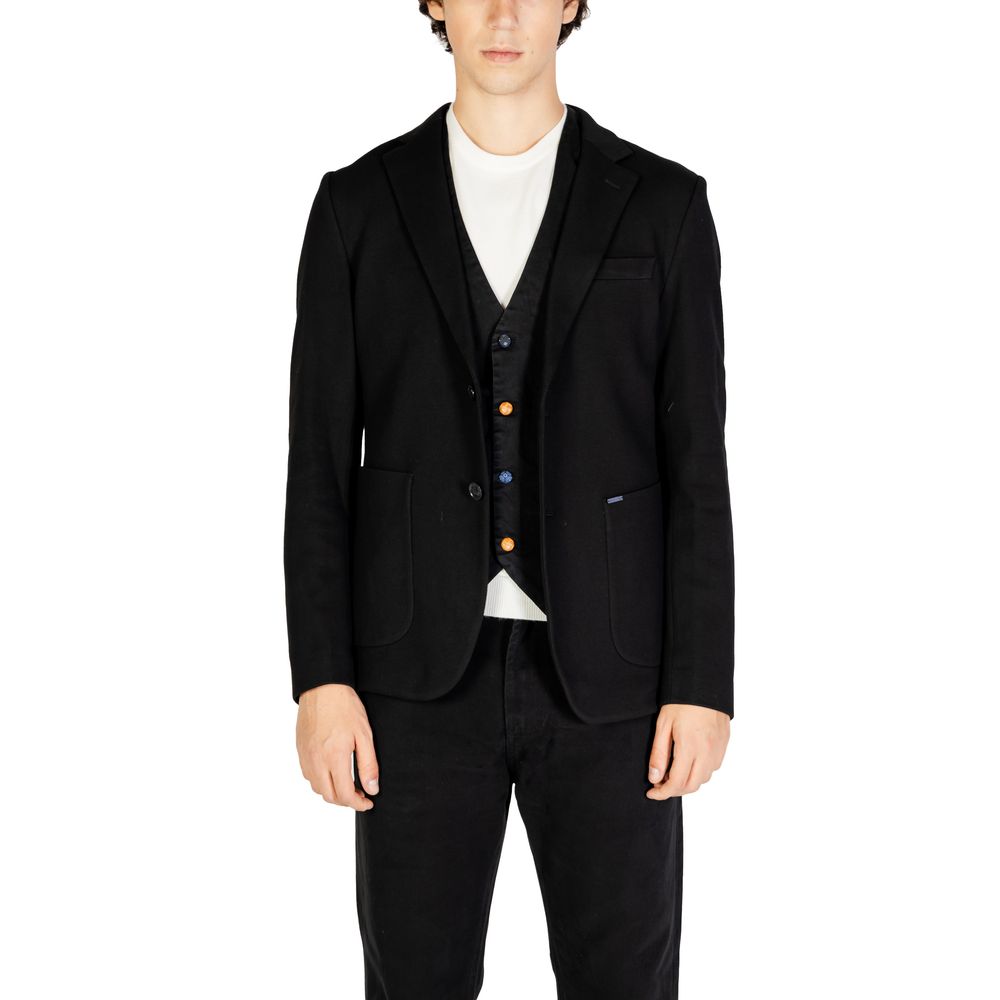 Gianni Lupo – Schwarzer Baumwollblazer