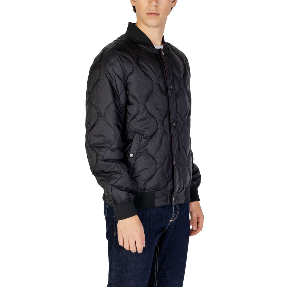 Gianni Lupo Black Polyamide Bomber