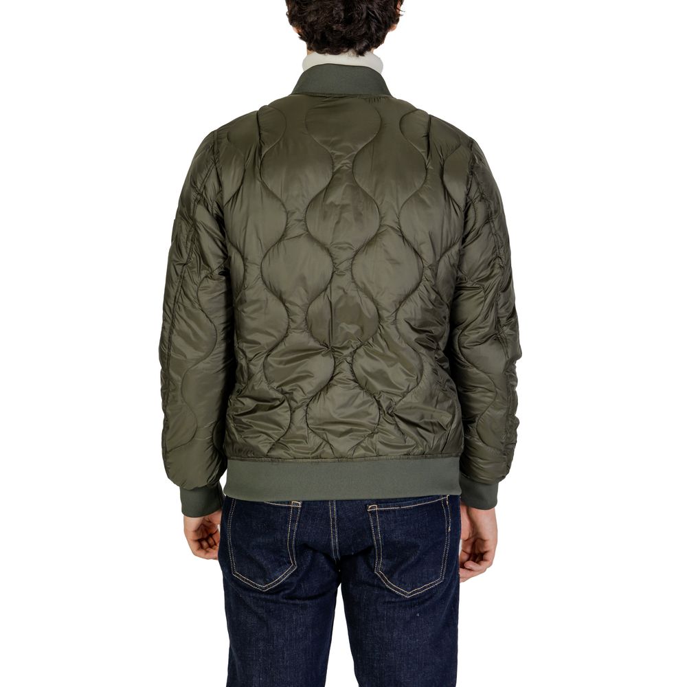 Gianni Lupo Green Polyamide Jackets & Coat