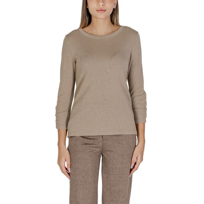 Street One Beige Polyester Long Sleeve