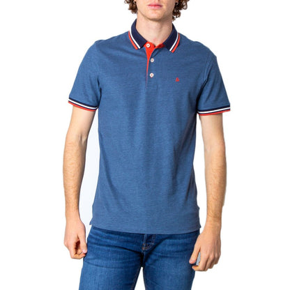 Jack Jones, Blaues Poloshirt aus Baumwolle