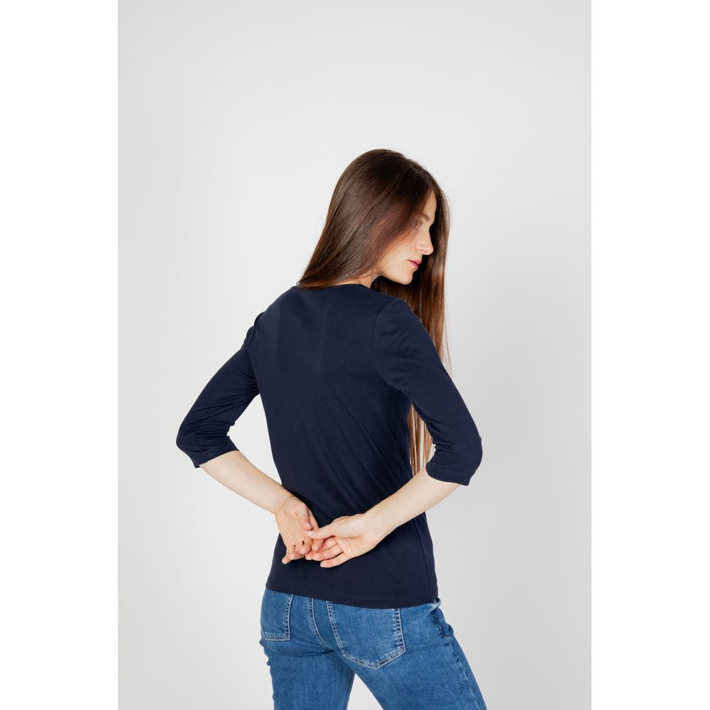 تيشيرت ستريت ون أزرق قطني بأكمام طويلة