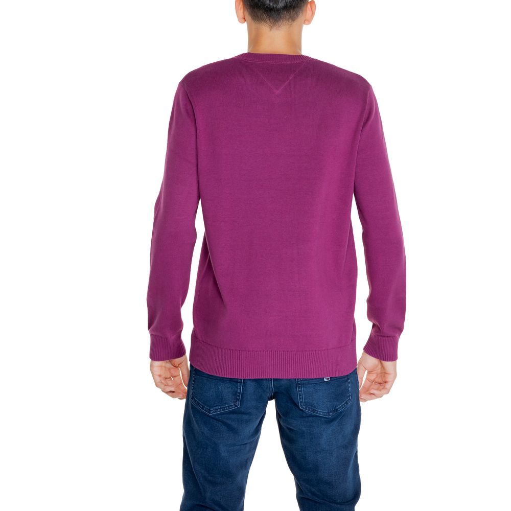 Tommy Hilfiger Jeans – Lilafarbener Pullover aus Bio-Baumwolle