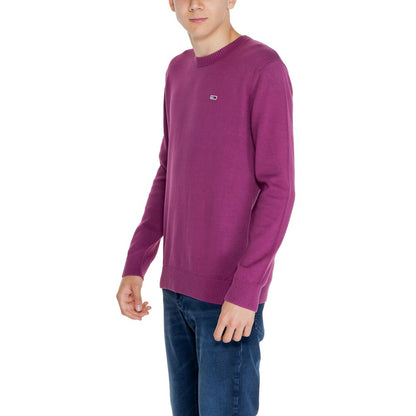 Tommy Hilfiger Jeans – Lilafarbener Pullover aus Bio-Baumwolle