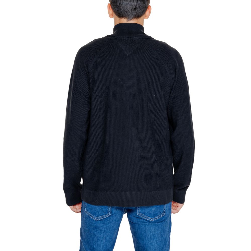 Tommy Hilfiger Jeans – Schwarze Baumwoll-Strickjacke