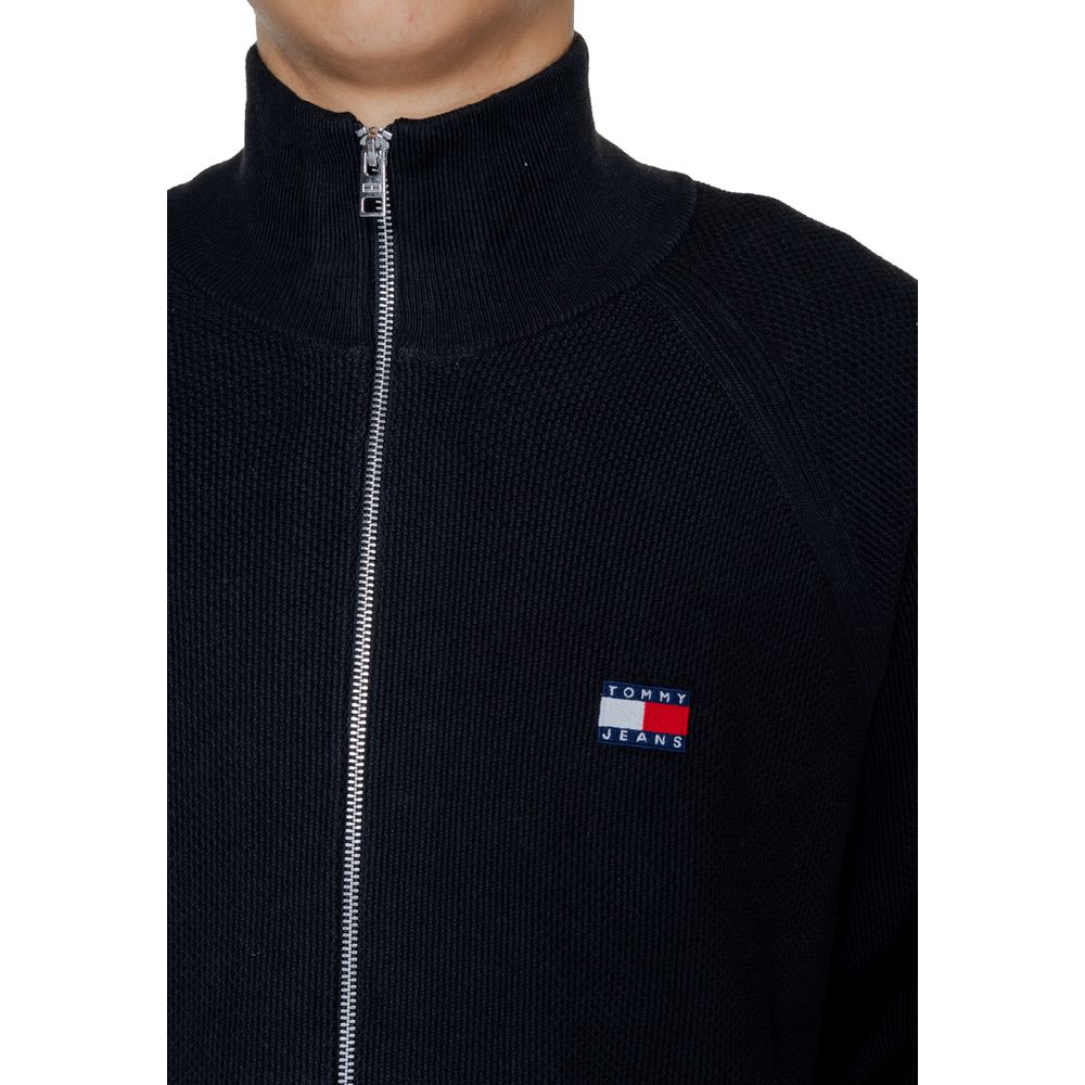 Tommy Hilfiger Jeans – Schwarze Baumwoll-Strickjacke