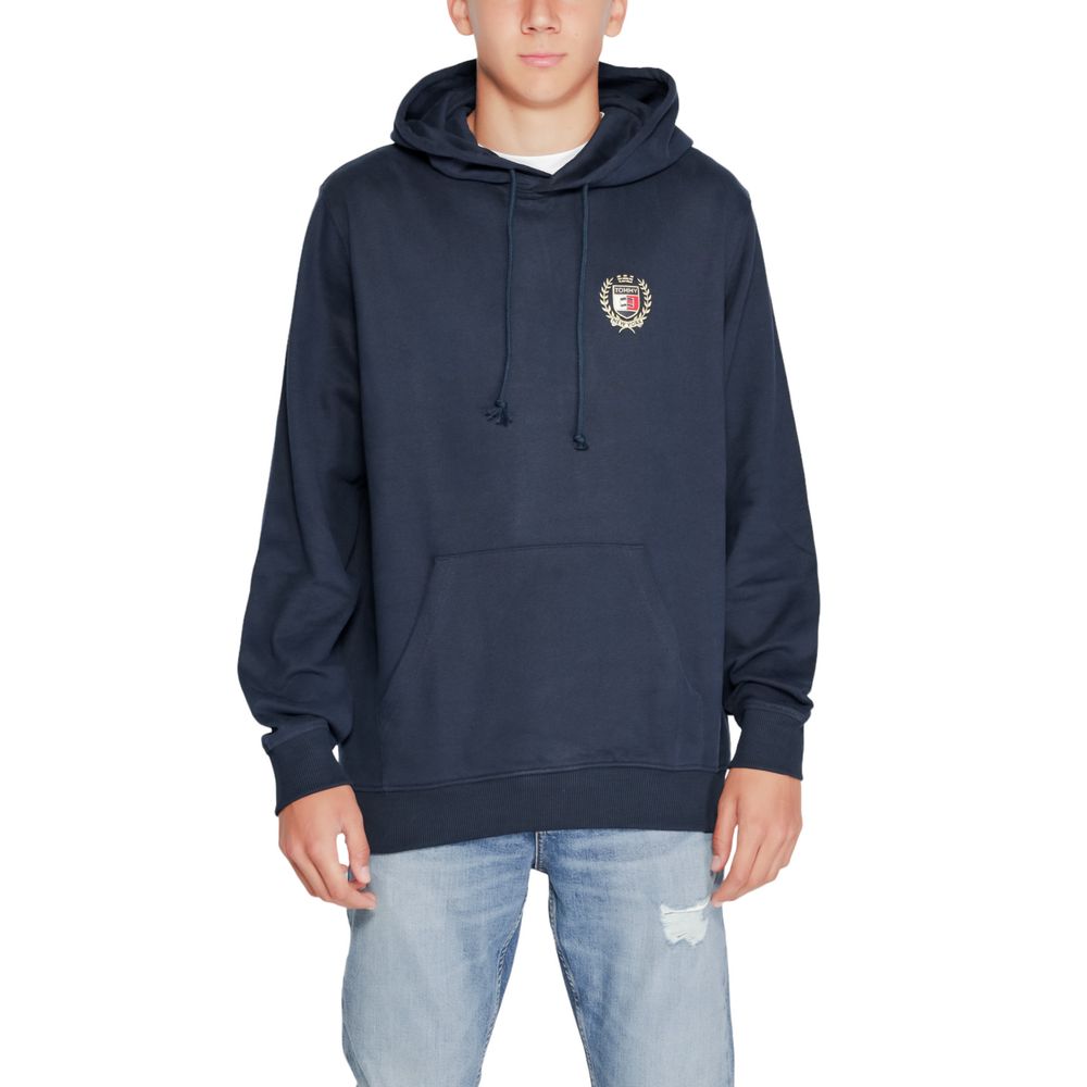 Tommy Hilfiger Jeans – Blauer Kapuzenpullover aus Baumwolle