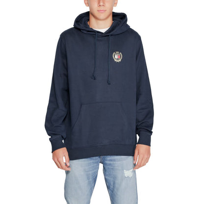 Tommy Hilfiger Jeans – Blauer Kapuzenpullover aus Baumwolle