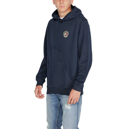 Tommy Hilfiger Jeans – Blauer Kapuzenpullover aus Baumwolle