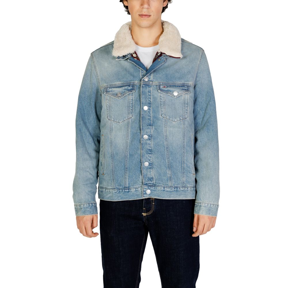 Tommy Hilfiger Jeans – Hellblaue Baumwolljacken und -mäntel