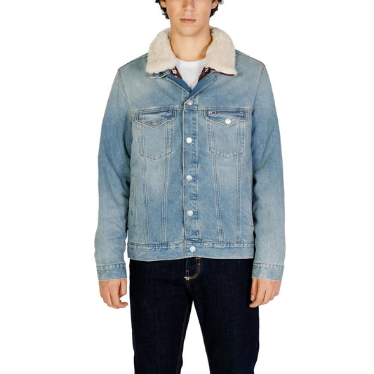 Tommy Hilfiger Jeans – Hellblaue Baumwolljacken und -mäntel