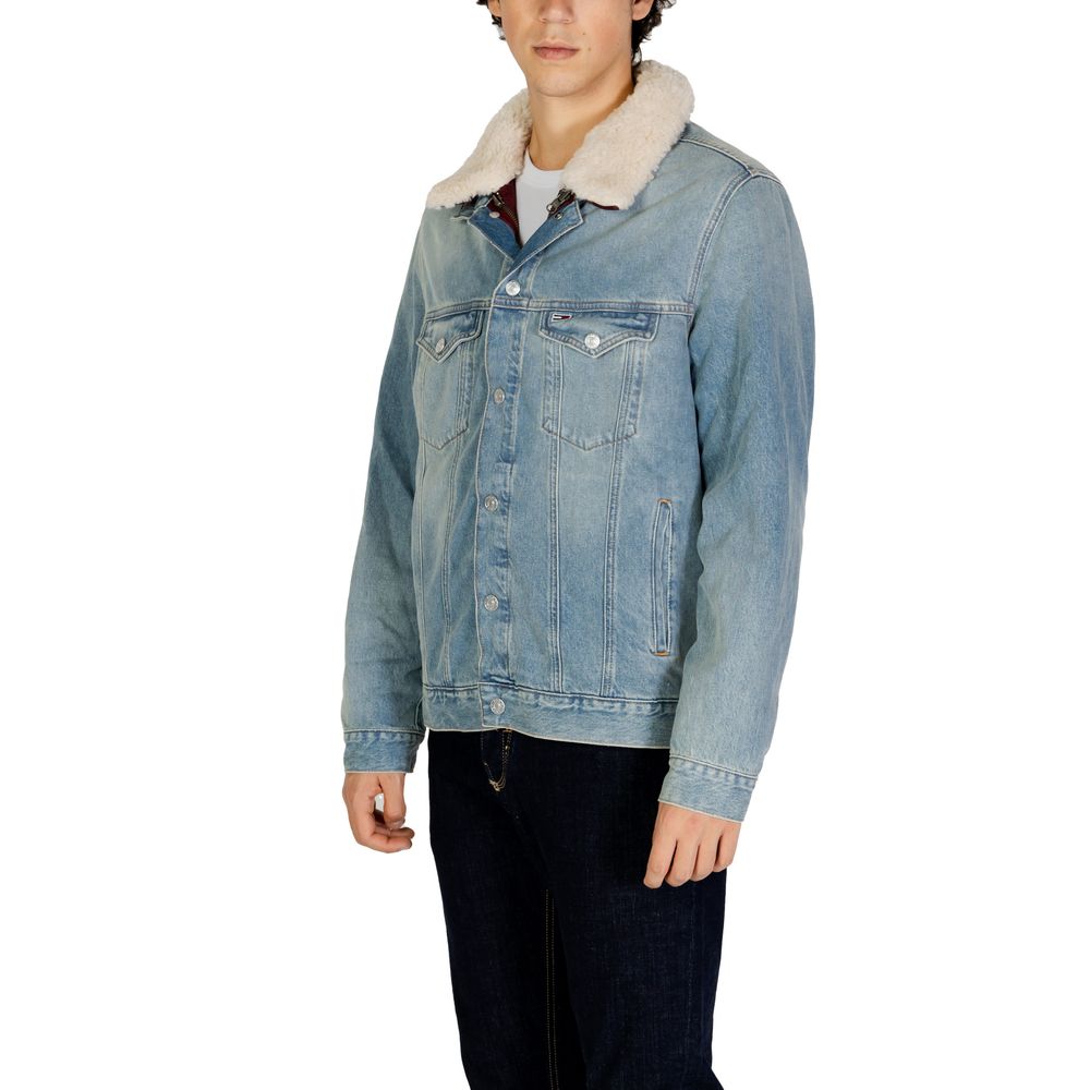 Tommy Hilfiger Jeans – Hellblaue Baumwolljacken und -mäntel