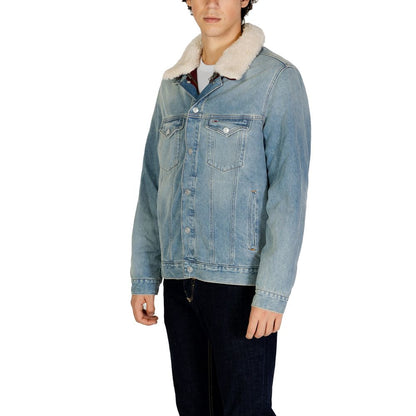 Tommy Hilfiger Jeans – Hellblaue Baumwolljacken und -mäntel