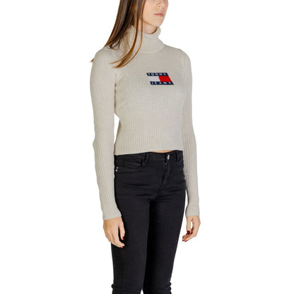 Tommy Hilfiger Jeans – Beigefarbener Pullover aus recyceltem Polyester