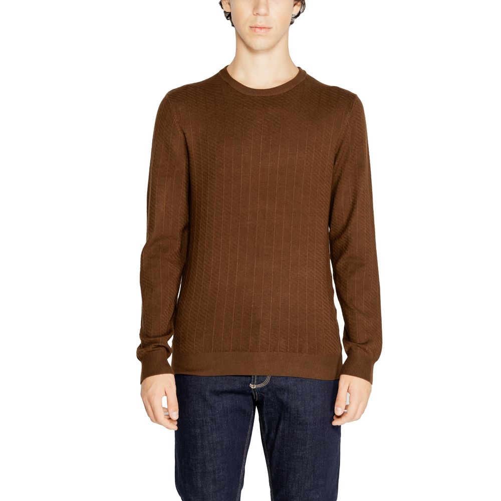 Antony Morato Brauner Viskosepullover