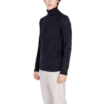 Antony Morato Rollkragenpullover aus schwarzer Baumwolle