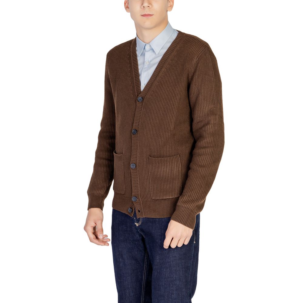 Antony Morato Braune Polyester-Strickjacke